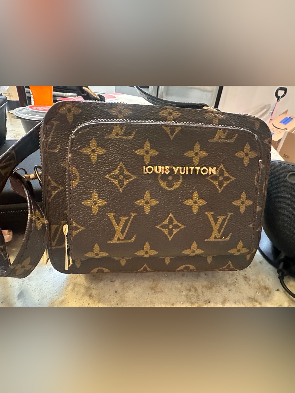 READ DESCRIPTION Louis Vuitton Monogram Crossbody Bag in Brown